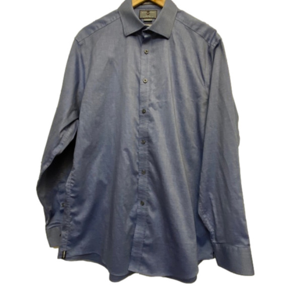 MEN'S Black Brown 1826 100% Egyptian cotton dress shirt slim fit non-iron - Picture 1 of 10